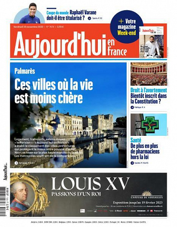 Aujourd’hui en France - 25 Novembre 2022