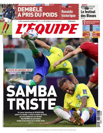 L’equipe du Vendredi 25 Novembre 2022