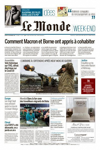 Le Monde du Samedi 26 Novembre 2022