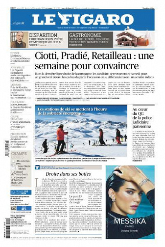 Le Figaro du Samedi 26 et Dimanche 27 Novembre 2022