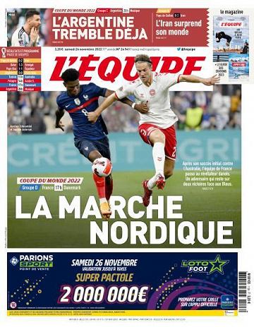 L’equipe du Samedi 26 Novembre 2022