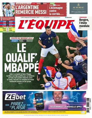 L’equipe du Dimanche 27 Novembre 2022