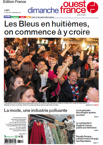 Ouest-France Édition France du Dimanche 27 Novembre 2022