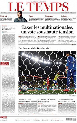Le Temps - 29 Novembre 2022