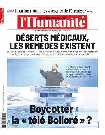 L’Humanite - 30 Novembre 2022
