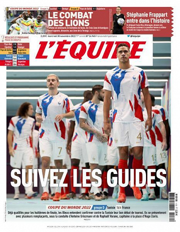 L’equipe du Mercredi 30 Novembre 2022