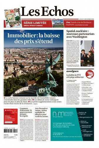 Les Echos du Jeudi 1er Décembre 2022