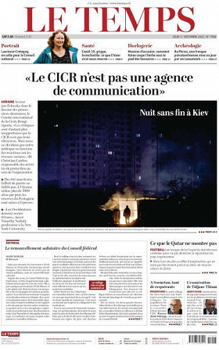 Le Temps - 1er Décembre 2022