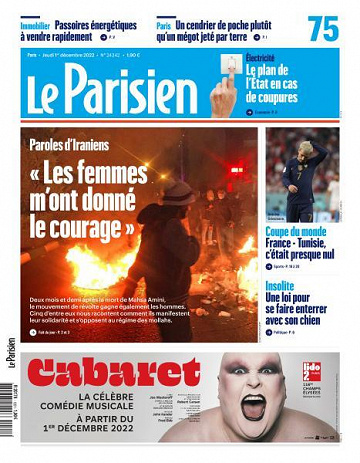 Le Parisien du Jeudi 1er Décembre 2022