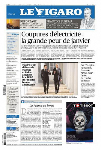 Le Figaro du Vendredi 2 Décembre 2022