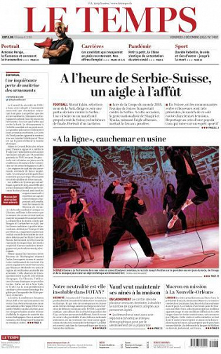 Le Temps - 2 Décembre 2022