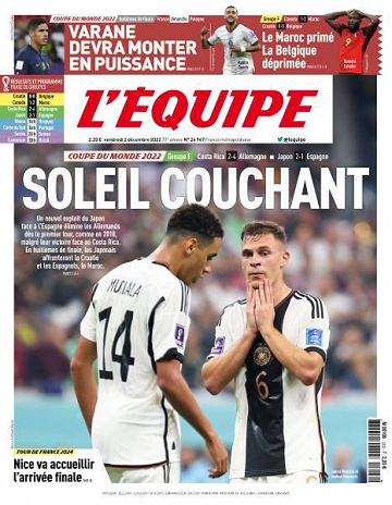 L’equipe du Vendredi 2 Décembre 2022