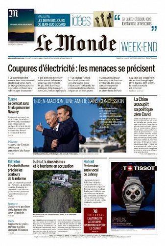 Le Monde du Samedi 3 Décembre 2022
