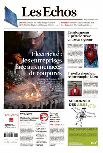 Les Echos du Lundi 5 Décembre 2022