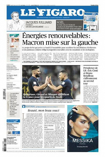 Le Figaro du Lundi 5 Décembre 2022