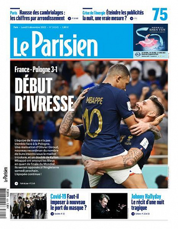 Le Parisien du Lundi 5 Décembre 2022