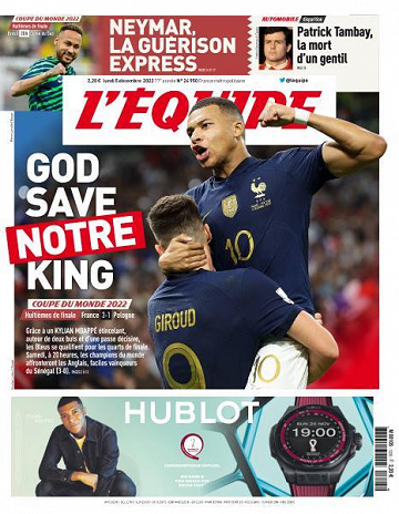 L’equipe du Lundi 5 Décembre 2022