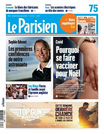 Le Parisien du Mardi 6 Décembre 2022