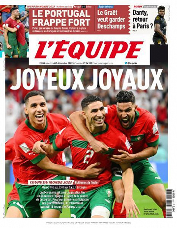 L’equipe du Mercredi 7 Décembre 2022
