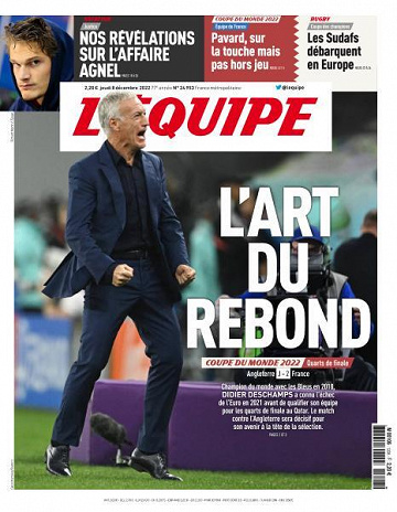 L’equipe du Jeudi 8 Décembre 2022