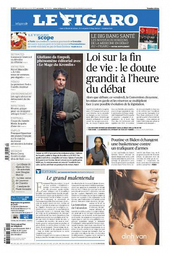 Le Figaro du Vendredi 9 Décembre 2022