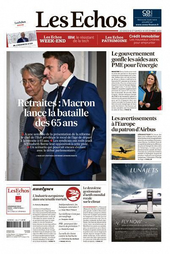 Les Echos du Vendredi 9 et Samedi 10 Décembre 2022