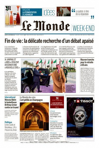 Le Monde du Samedi 10 Décembre 2022