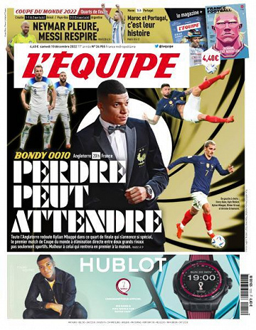 L’equipe du Samedi 10 Décembre 2022