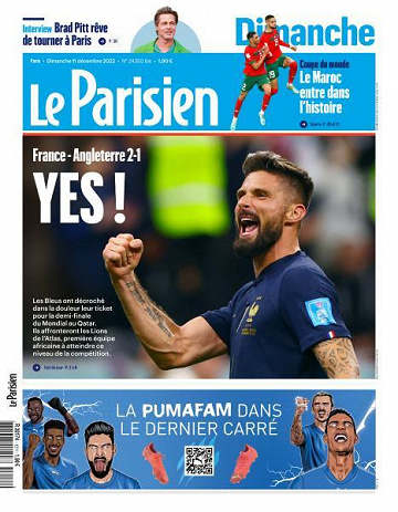 Le Parisien du Dimanche 11 Décembre 2022