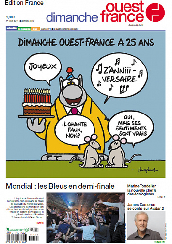 Ouest-France Édition France du Dimanche 11 Décembre 2022