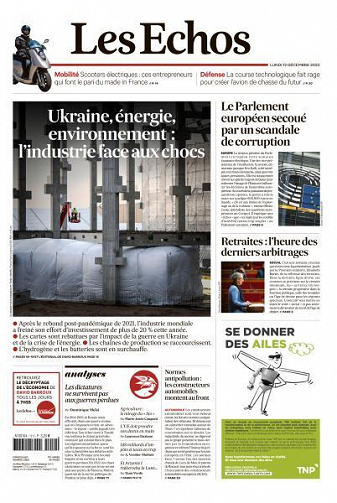 Les Echos du Lundi 12 Décembre 2022