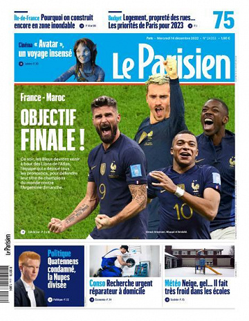 Le Parisien du Mercredi 14 Décembre 2022