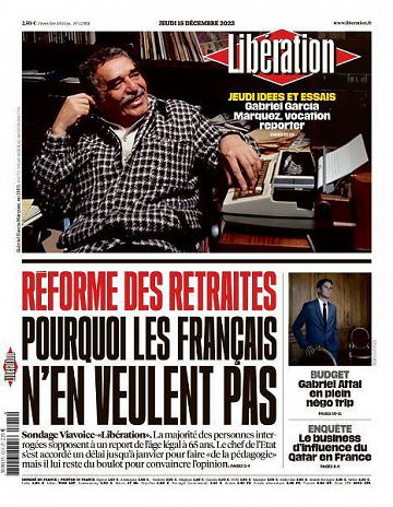 Libération du Jeudi 15 Décembre 2022