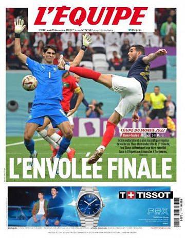 L’equipe du Jeudi 15 Décembre 2022