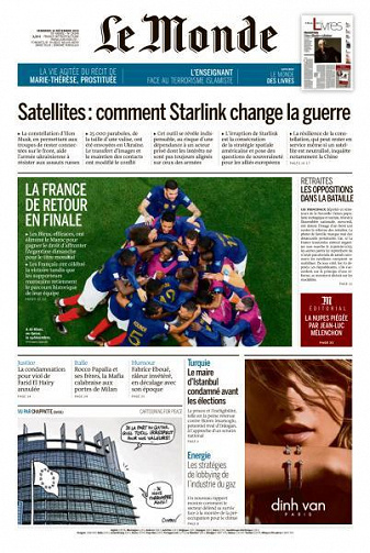 Le Monde du Vendredi 16 Décembre 2022