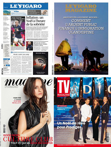 Pack Le Figaro et ses 3 suppléments - Vendredi 16 Décembre 2022