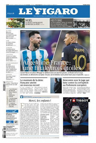 Le Figaro du Samedi 17 et Dimanche 18 Décembre 2022