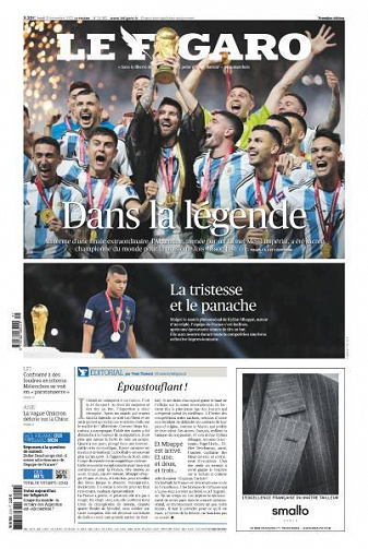 Le Figaro du Lundi 19 Décembre 2022