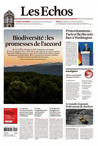Les Echos du Mardi 20 Décembre 2022