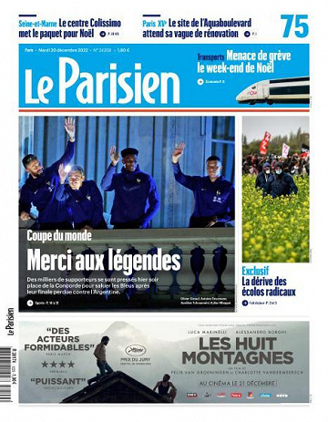 Le Parisien du Mardi 20 Décembre 2022