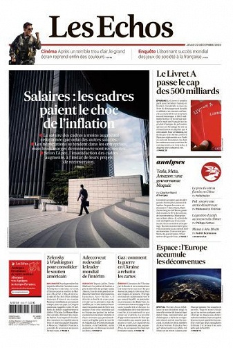 Les Echos du Jeudi 22 Décembre 2022