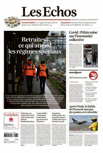 Les Echos du Vendredi 23 et Samedi 24 Décembre 2022