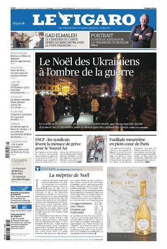 Le Figaro du Samedi 24 et Dimanche 25 Décembre 2022