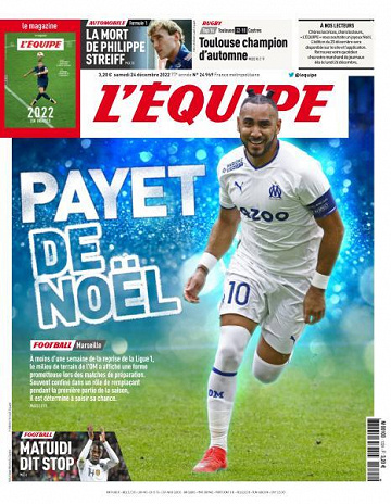L’equipe du Samedi 24 Décembre 2022