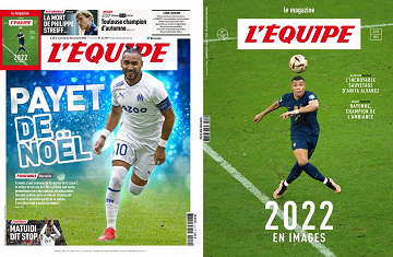 Pack L’Equipe + L’Equipe Magazine - Samedi 24 Décembre 2022