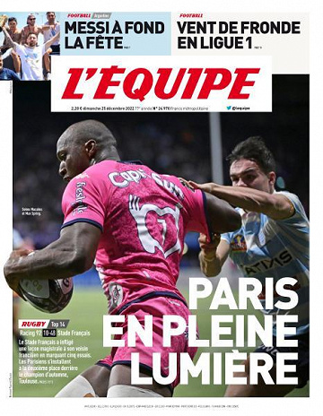 L’equipe du Dimanche 25 Décembre 2022