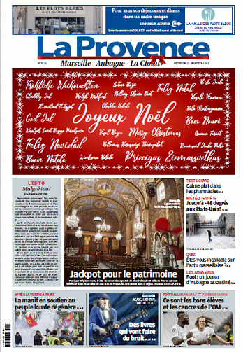 La Provence Marseille du Dimanche 25 Décembre 2022