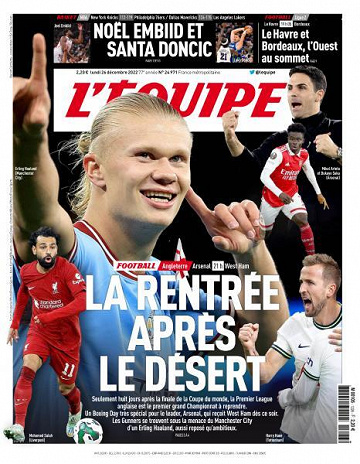 L’equipe du Lundi 26 Décembre 2022