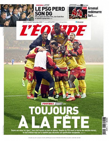 L’equipe du Mardi 27 Décembre 2022