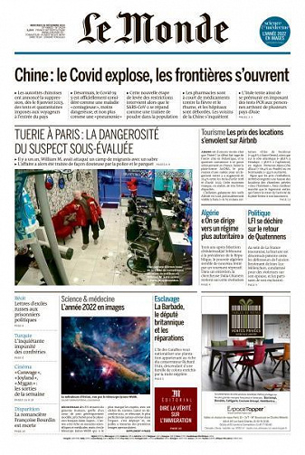 Le Monde du Mercredi 28 Décembre 2022